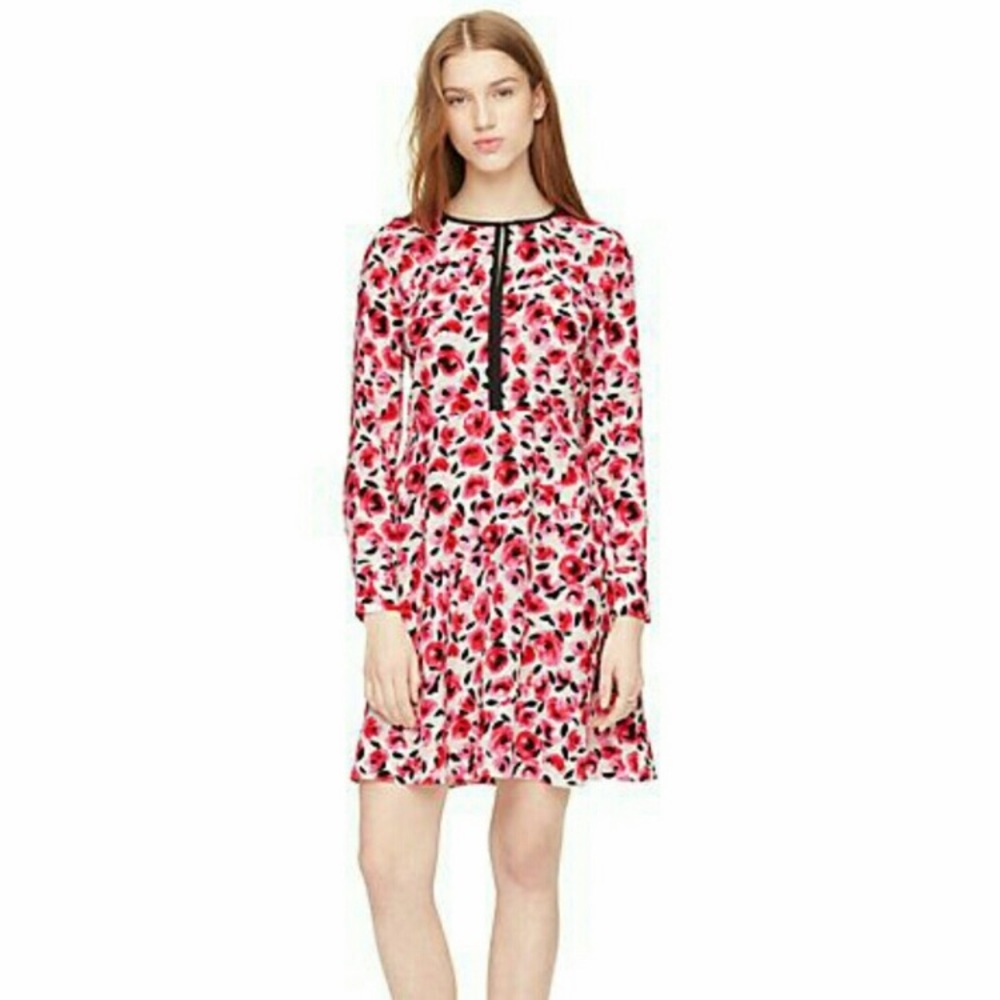 Kate Spade Silk Dress with Roses
